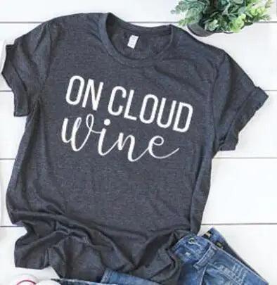 on cloud wine t-shirts - basil boutique