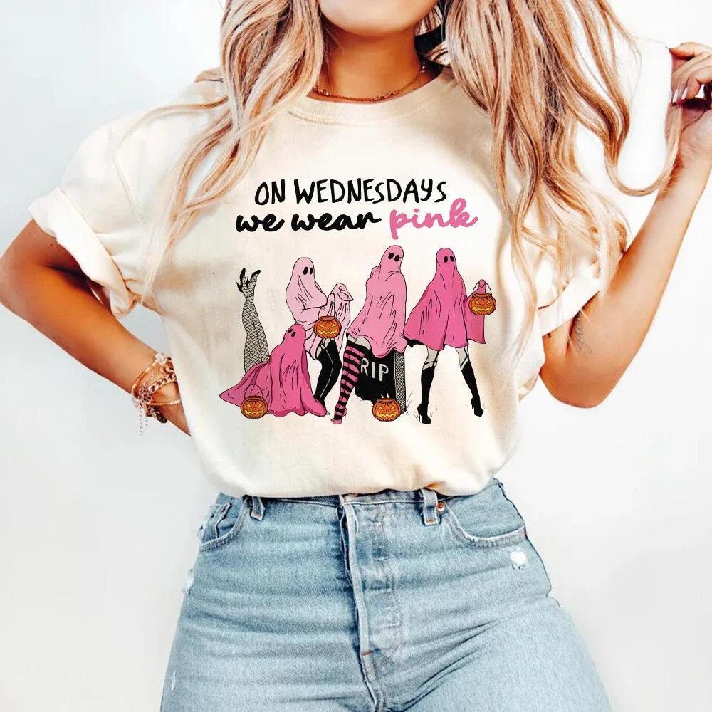 on wednesday's we wear pink t-shirt - basil boutique