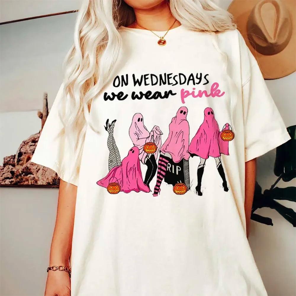 on wednesday's we wear pink t-shirt - basil boutique