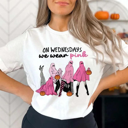 on wednesday's we wear pink t-shirt - basil boutique