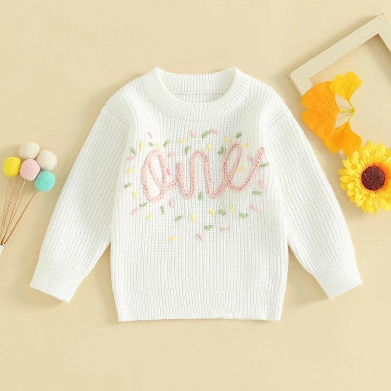 one birthday kids crew sweater - basil boutique