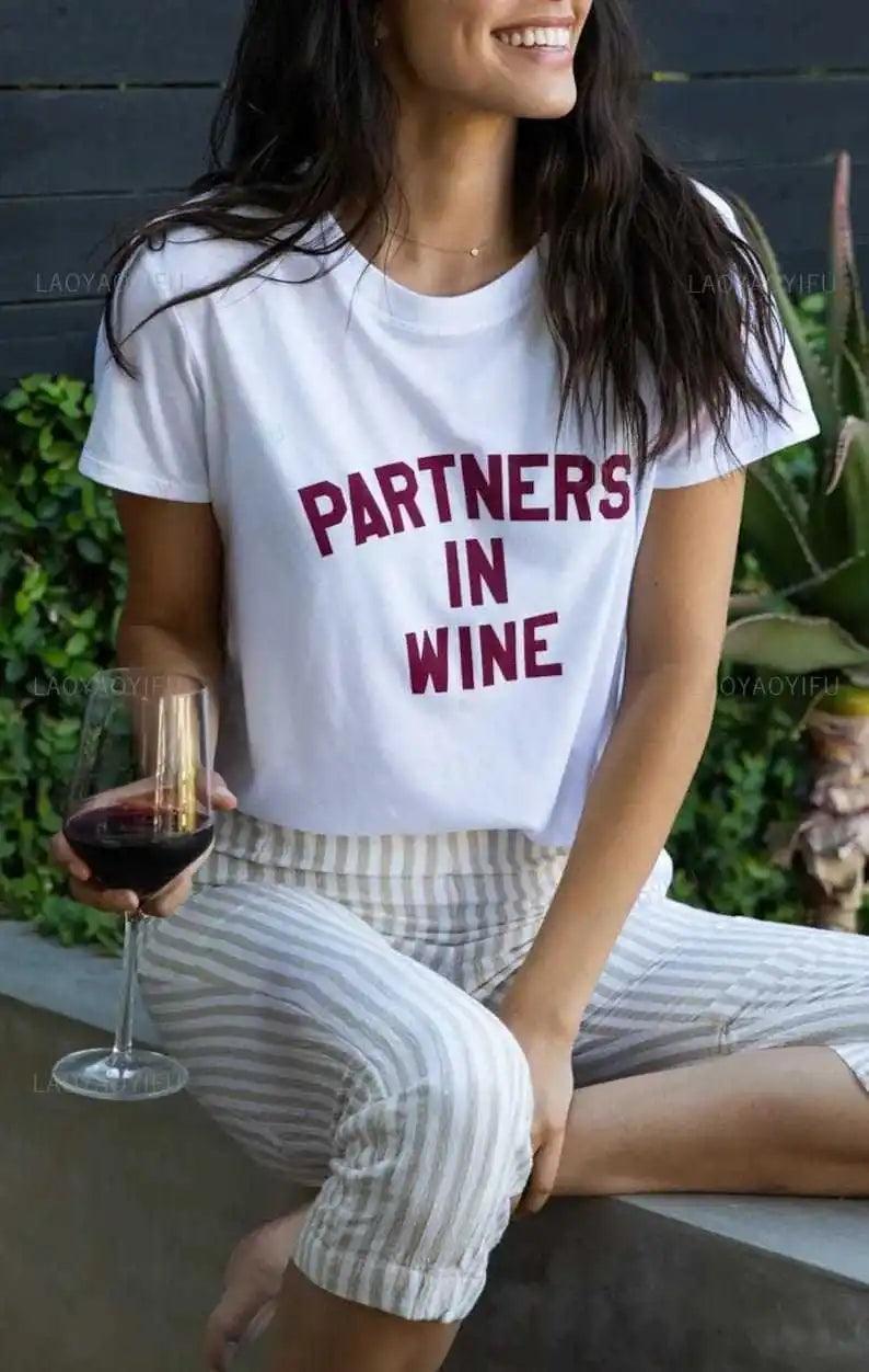 partners in wine t-shirt - basil boutique