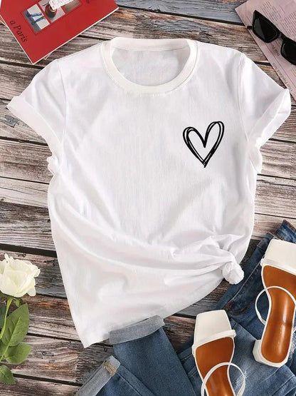 pencil heart t-shirt - basil boutique