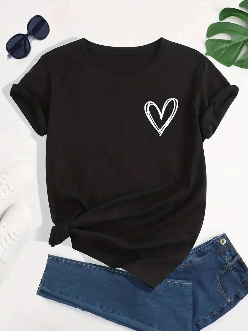 pencil heart t-shirt - basil boutique