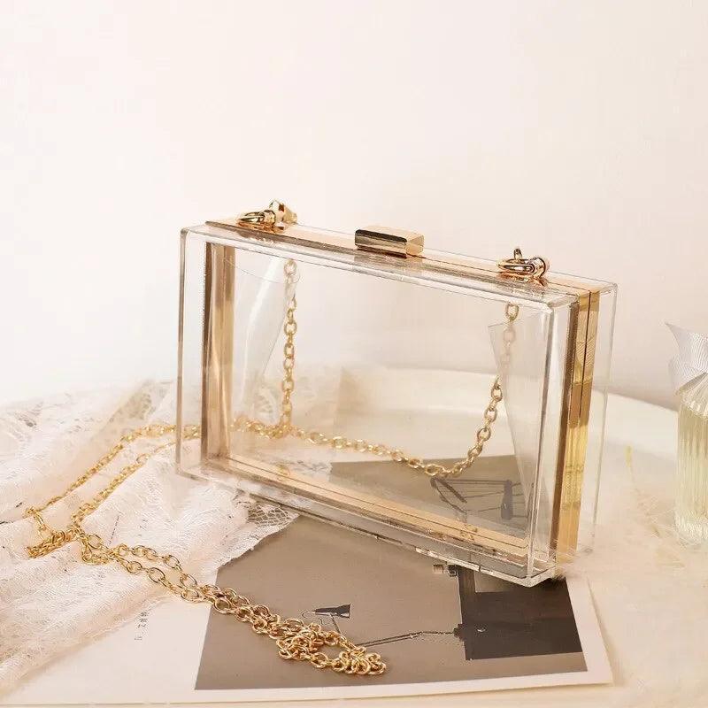 personalized acrylic clutch - basil boutique