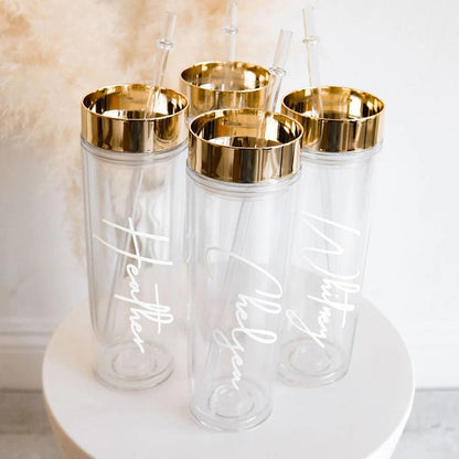 personalized acrylic tumbler - basil boutique