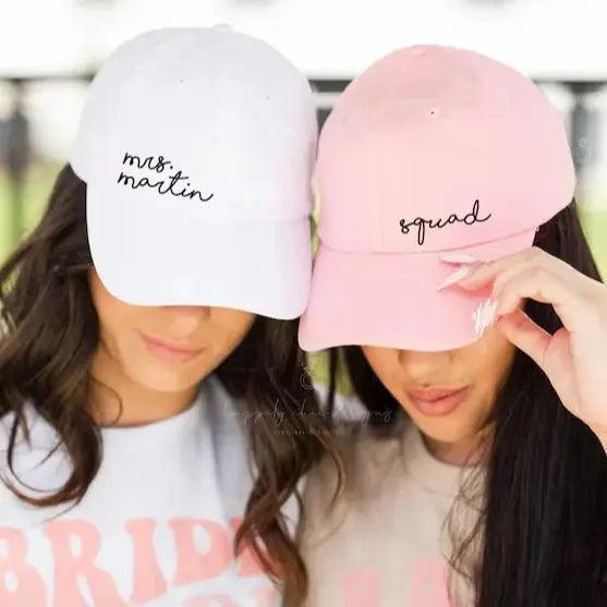 personalized baseball hat - basil boutique