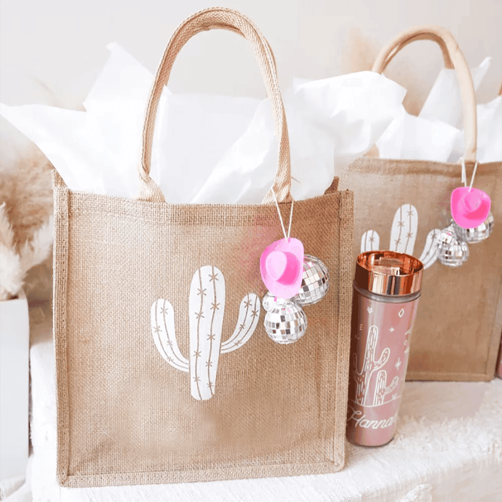 personalized cactus tote bag - basil boutique