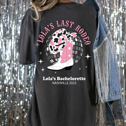 personalized cowgirl disco t-shirt - basil boutique