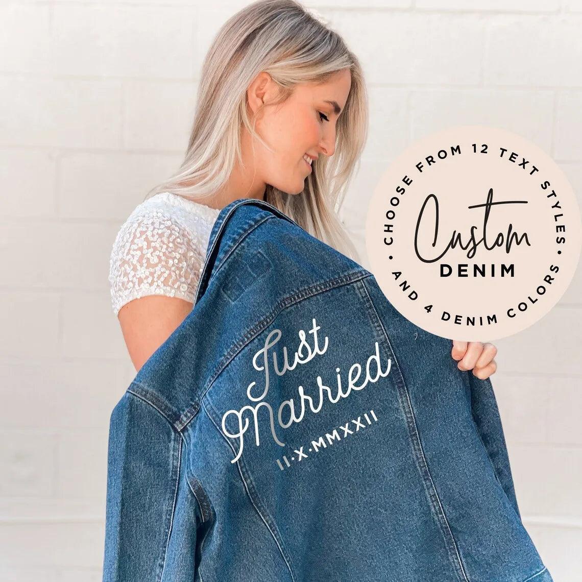 personalized denim jacket - basil boutique