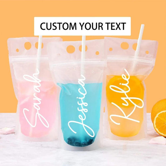 personalized drink pouches - basil boutique