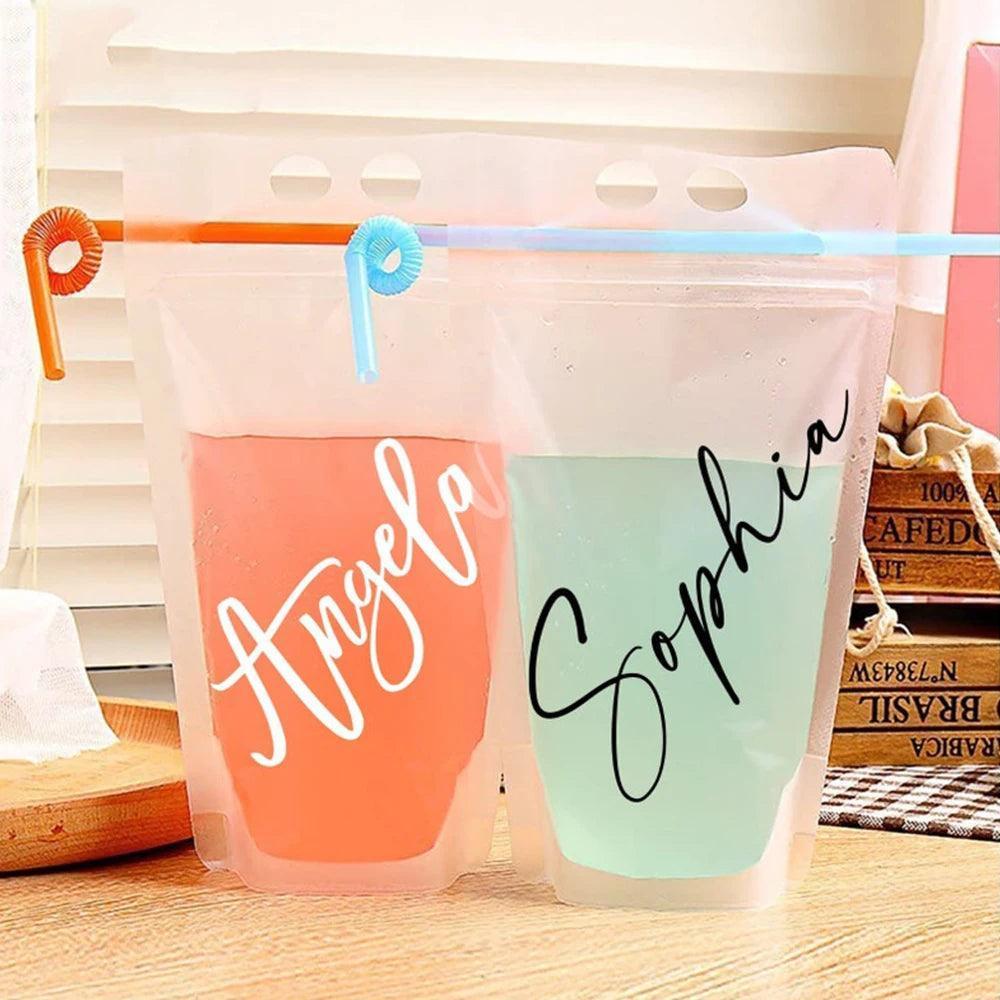 personalized drink pouches - basil boutique