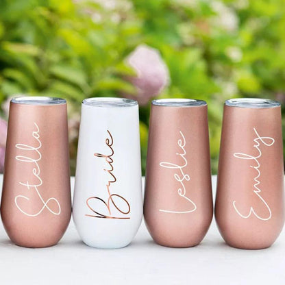 personalized flute tumbler - basil boutique