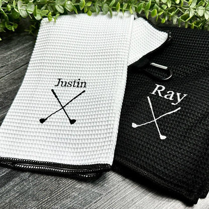 personalized golf towel - basil boutique