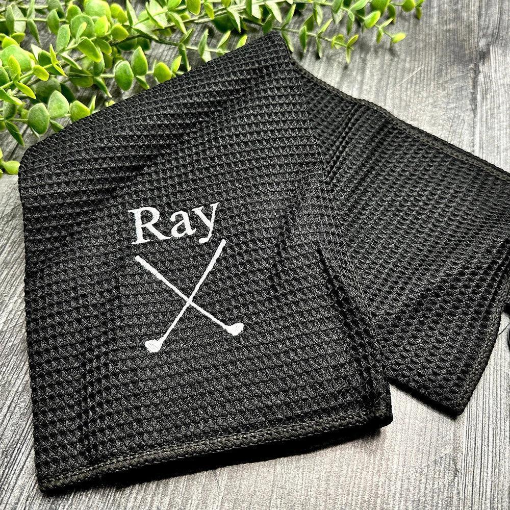 personalized golf towel - basil boutique