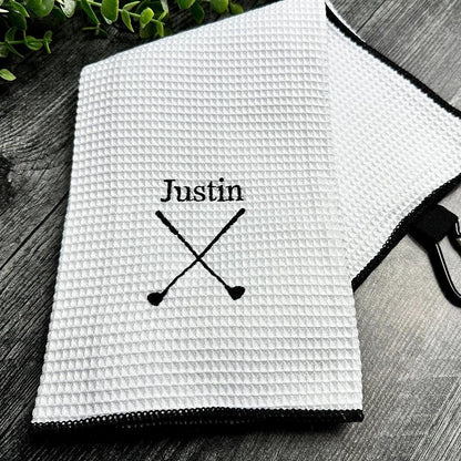 personalized golf towel - basil boutique