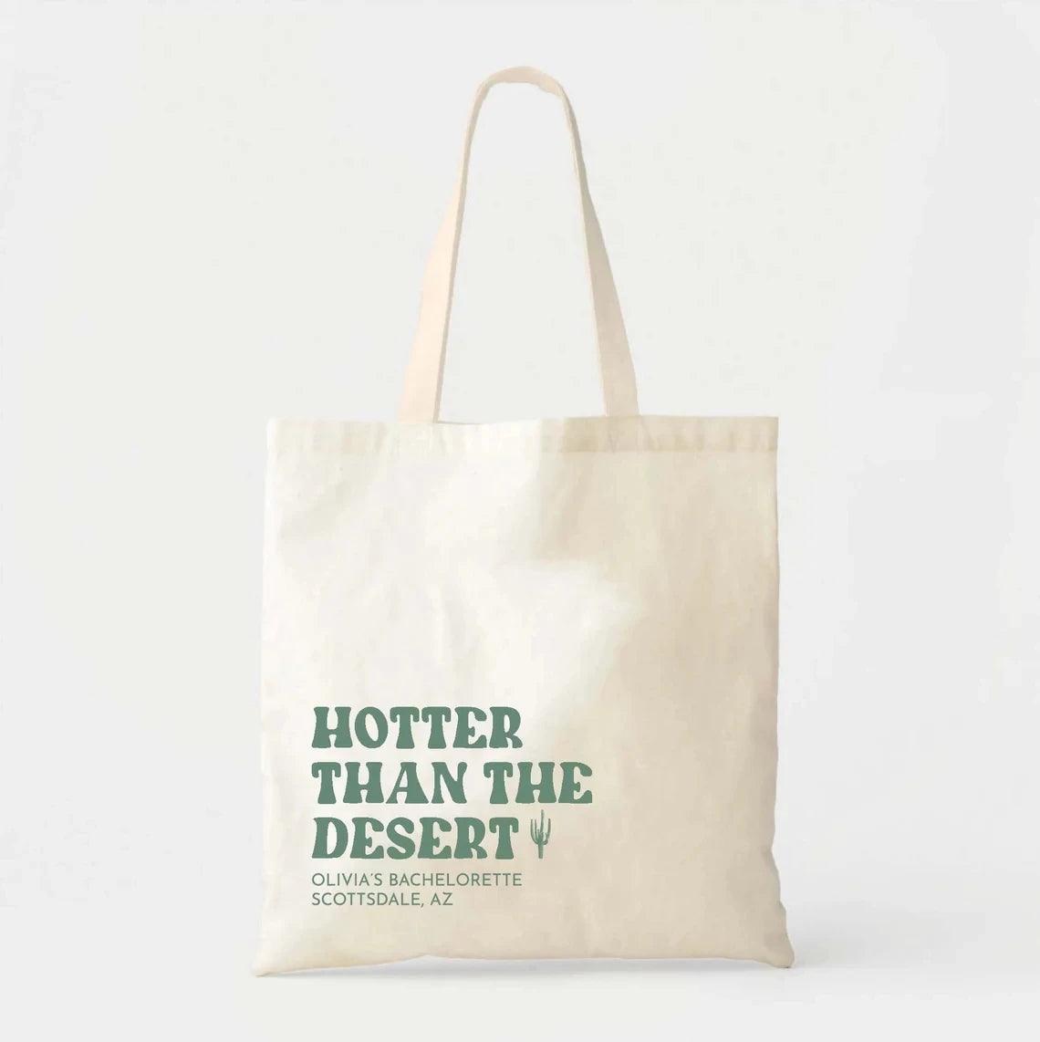 personalized hotter than the dessert tote bag - basil boutique