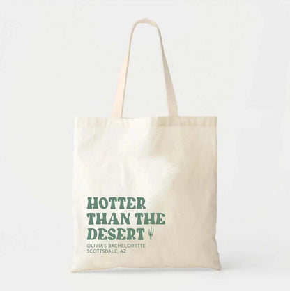 personalized hotter than the dessert tote bag - basil boutique