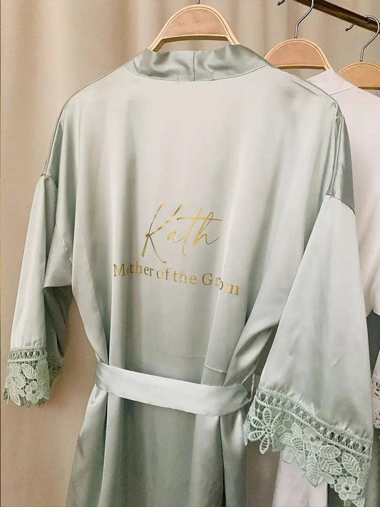 personalized lace robe - basil boutique