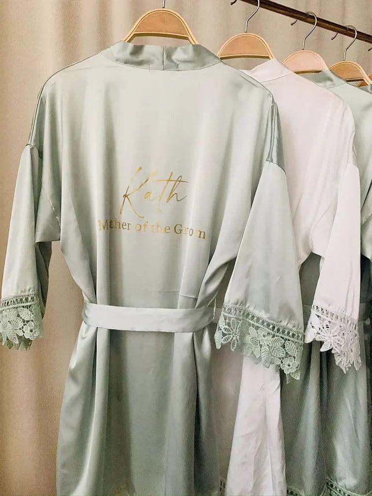 personalized lace robe - basil boutique