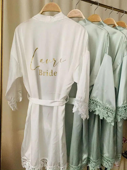 personalized lace robe - basil boutique