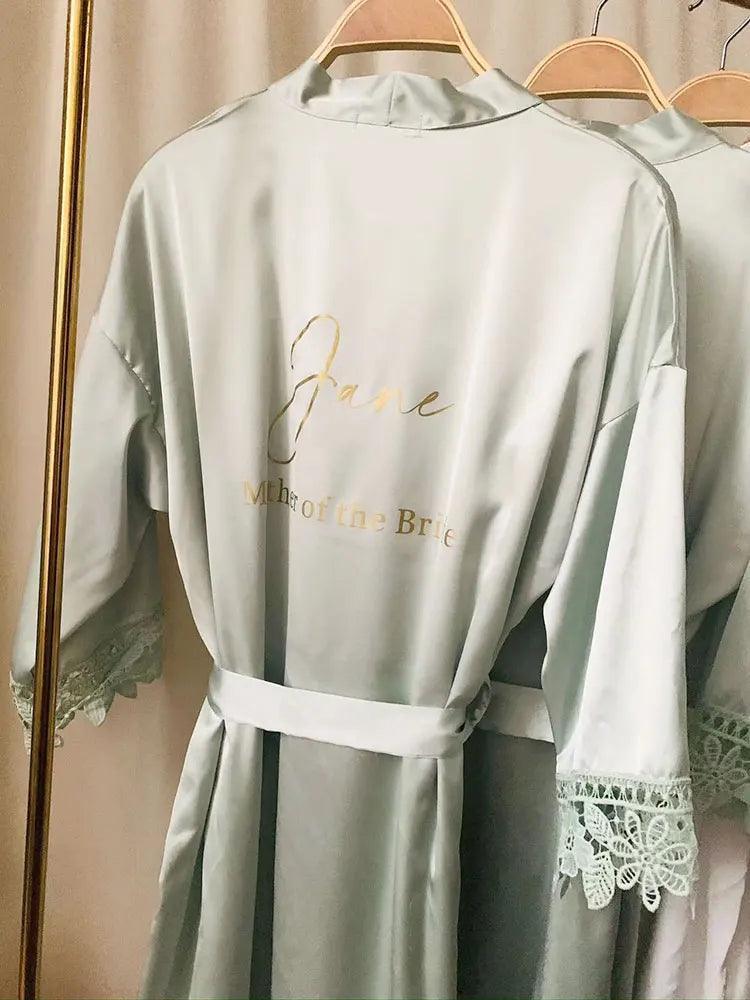 personalized lace robe - basil boutique