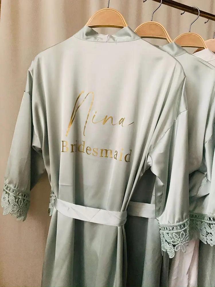 personalized lace robe - basil boutique