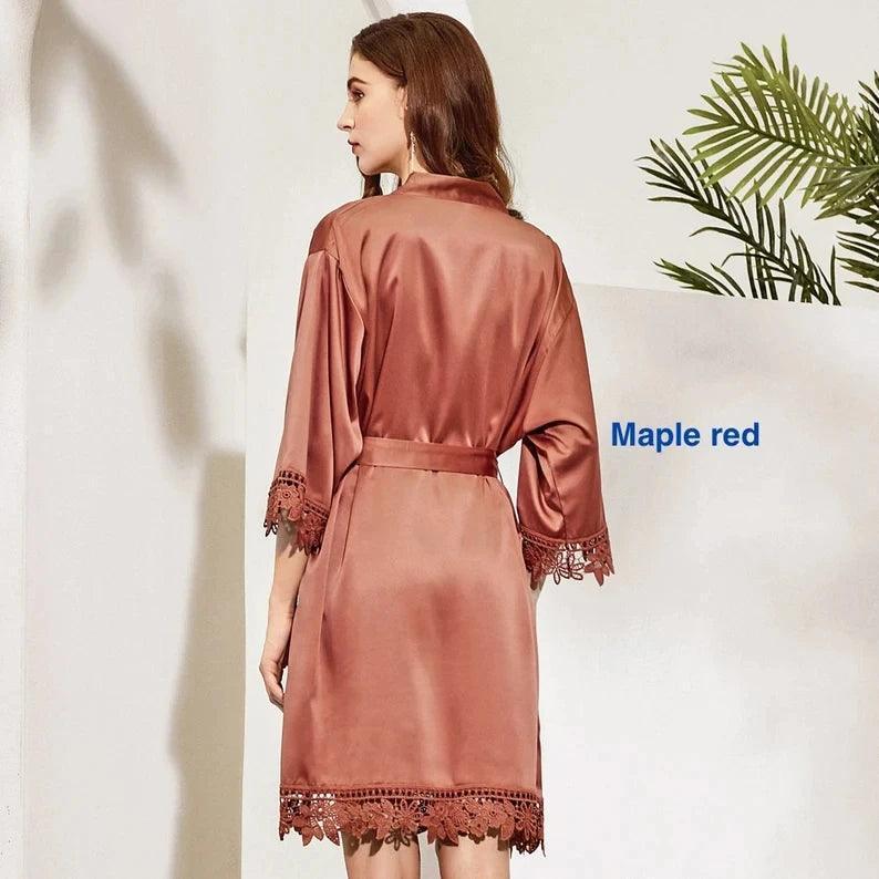 personalized lace robe - basil boutique