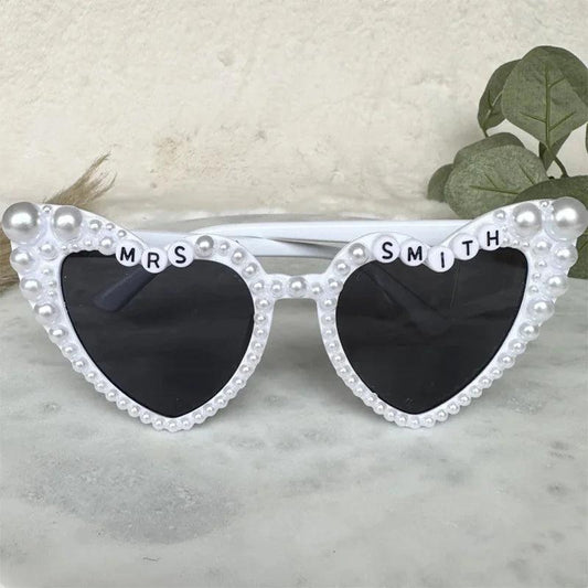 personalized pearl sunglasses - basil boutique