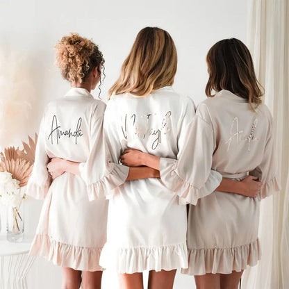 personalized ruffle robe - basil boutique