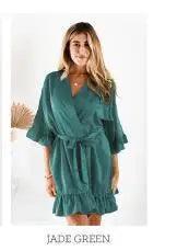 personalized ruffle robe - basil boutique