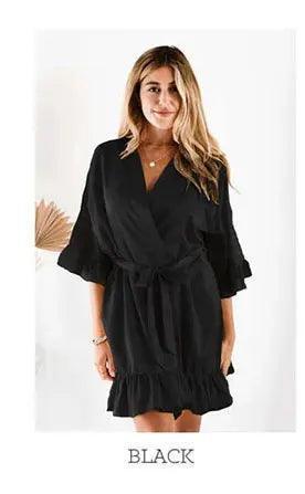 personalized ruffle robe - basil boutique