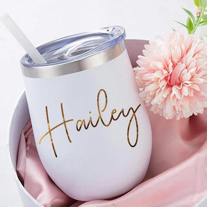 personalized wine tumbler - basil boutique