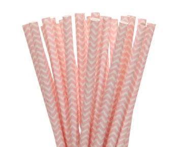 pink paper straws - basil boutique