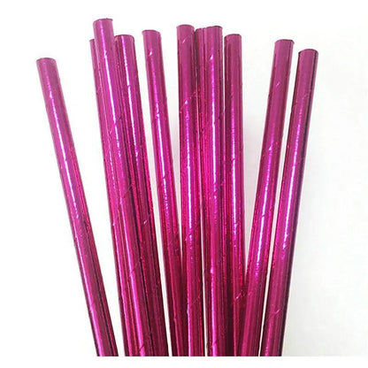 pink paper straws - basil boutique