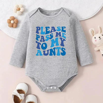 please pass me to my aunts onesie - basil boutique