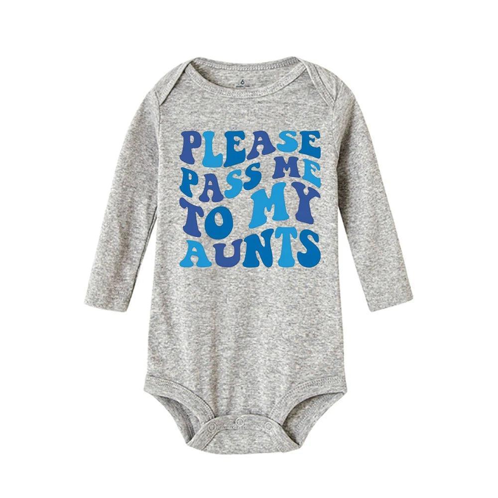 please pass me to my aunts onesie - basil boutique