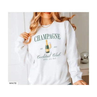 pop the champagne crew sweatshirt - basil boutique