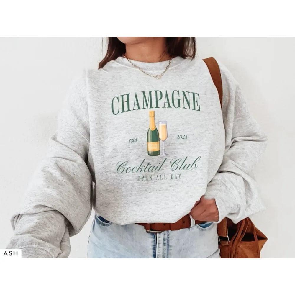 pop the champagne crew sweatshirt - basil boutique