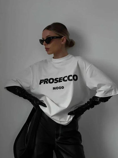 prosecco mood t-shirt - basil boutique