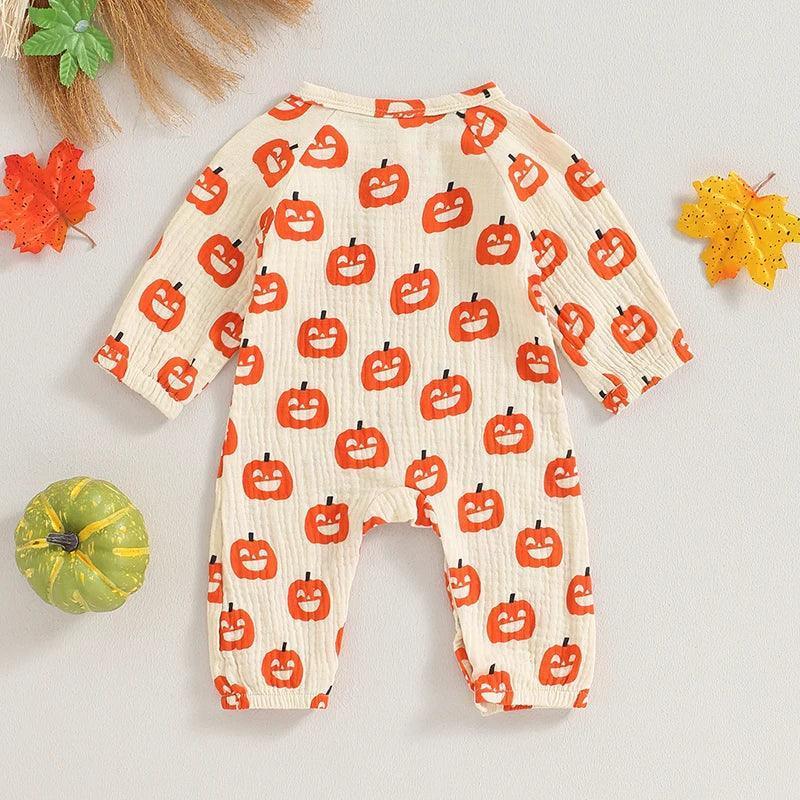 pumpkin + bats onesies - basil boutique