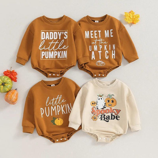 pumpkin onesies - basil boutique