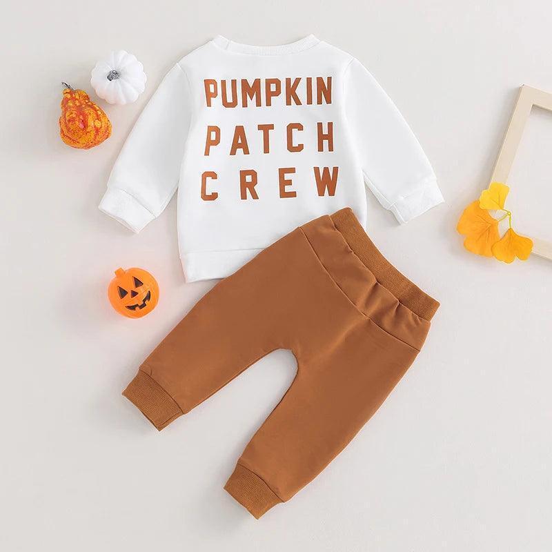 pumpkin patch crew kids outfit - basil boutique