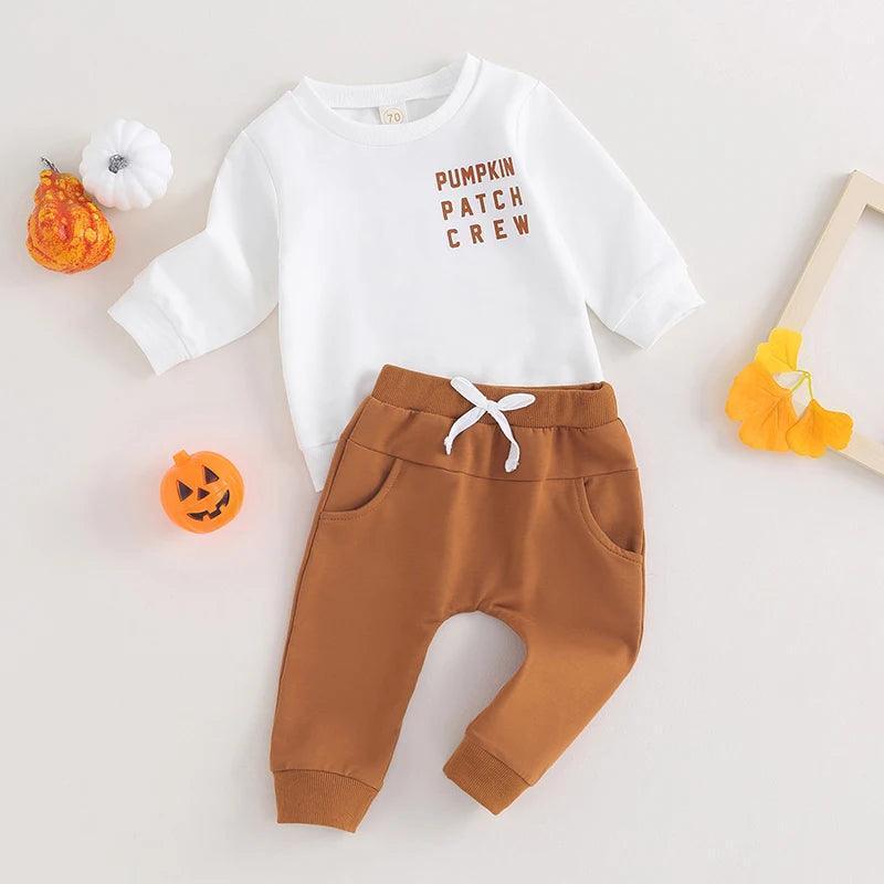 pumpkin patch crew kids outfit - basil boutique