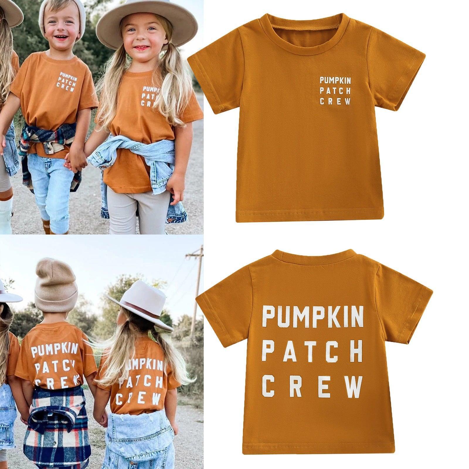 pumpkin patch crew kids t-shirt - basil boutique