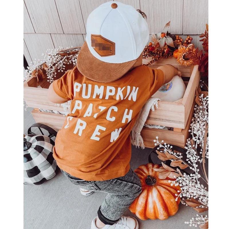 pumpkin patch crew kids t-shirt - basil boutique