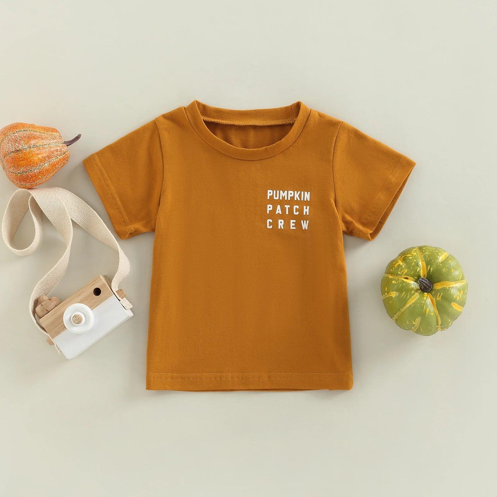 pumpkin patch crew kids t-shirt - basil boutique