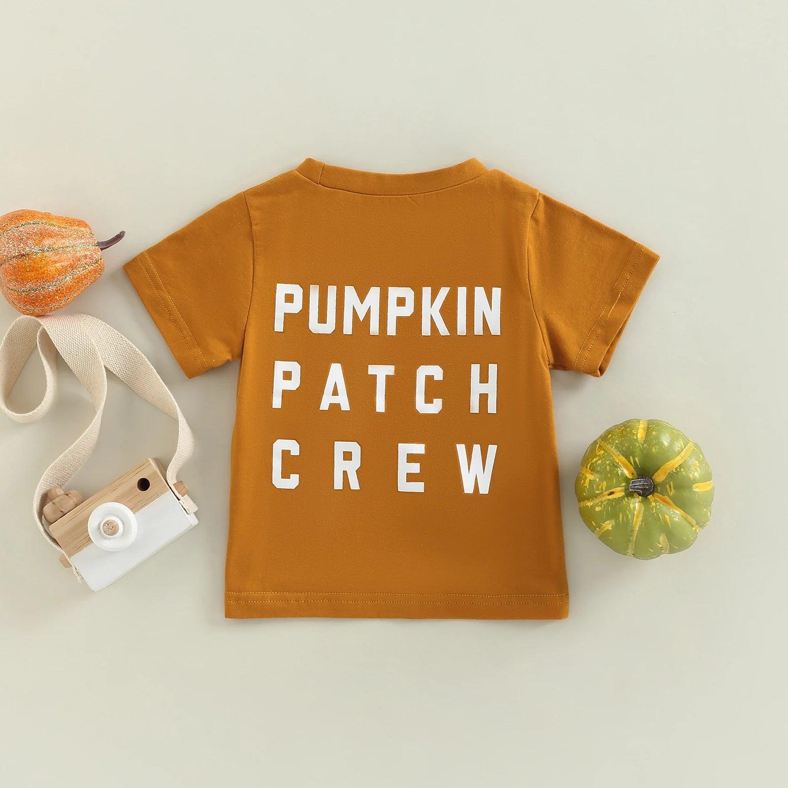 pumpkin patch crew kids t-shirt - basil boutique