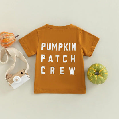 pumpkin patch crew kids t-shirt - basil boutique