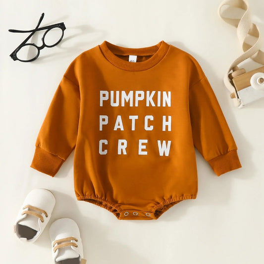 pumpkin patch crew onesie - basil boutique